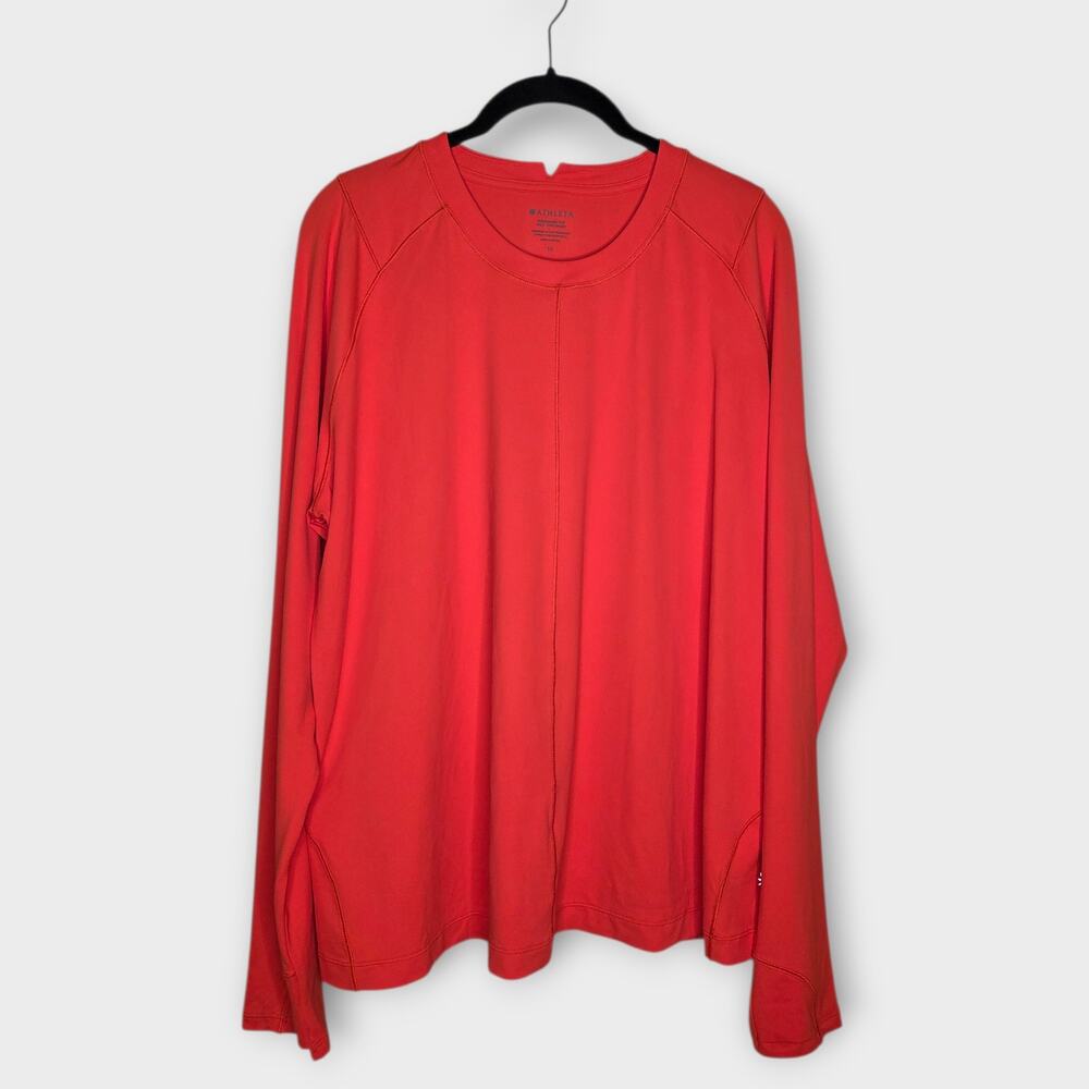 Athleta Sunchaser Long Sleeve Top Bright Orange Women's 1X